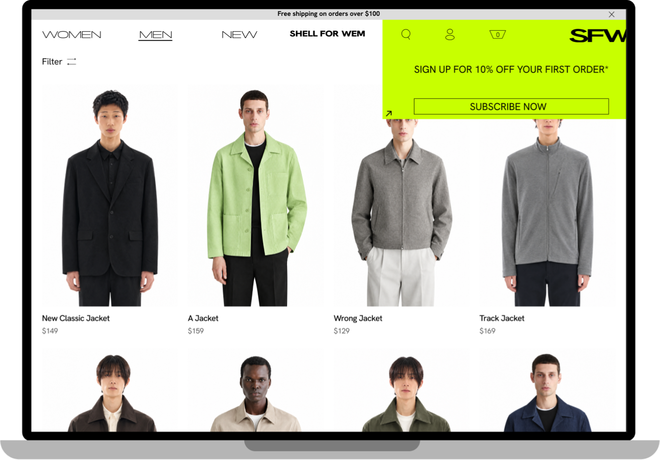 Desktop / Product listing / Alternate mockup