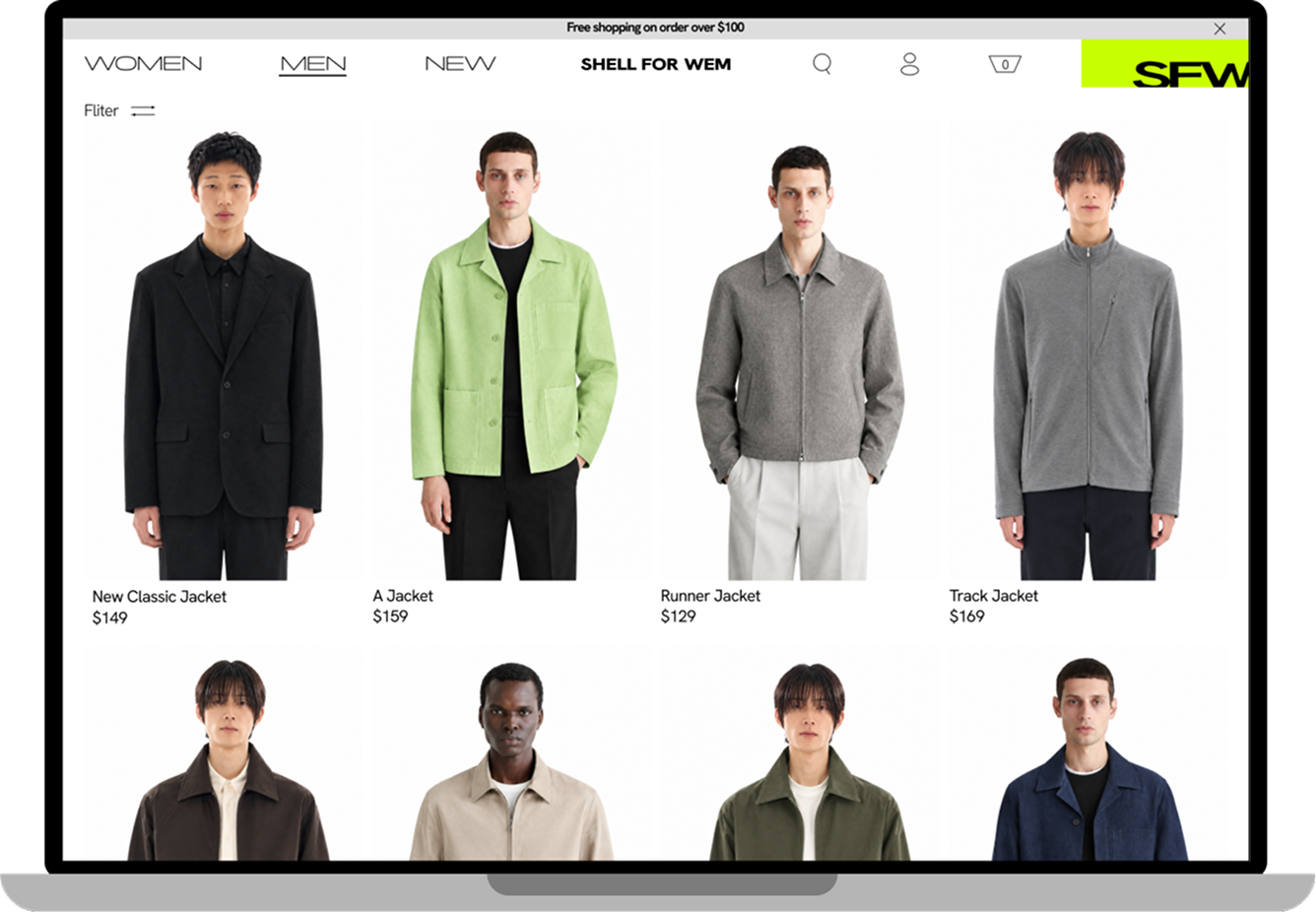 Desktop / Product listing / Image mockup