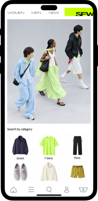 Mobile / Homepage / Device mockup
