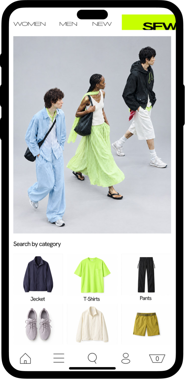Mobile / Homepage / Device mockup